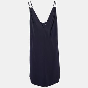 Victoria Victoria Beckham Navy Blue Plunge V-Neck Mini Dress M